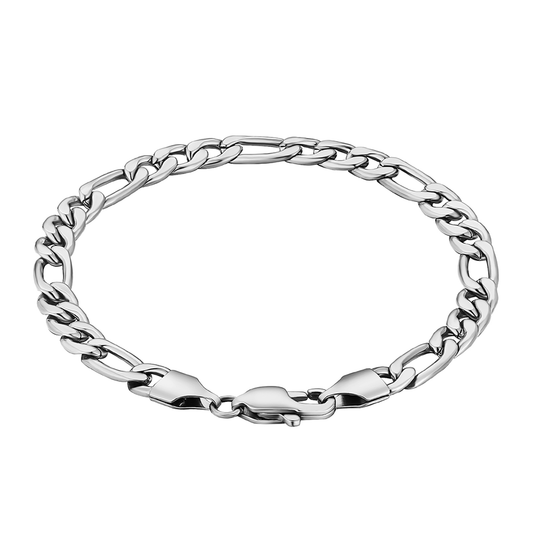 "FIGARO" ARMBAND 5MM (SILBER)