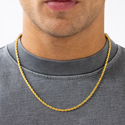 "ROPE" HALSKETTE 3MM (18K GOLD)