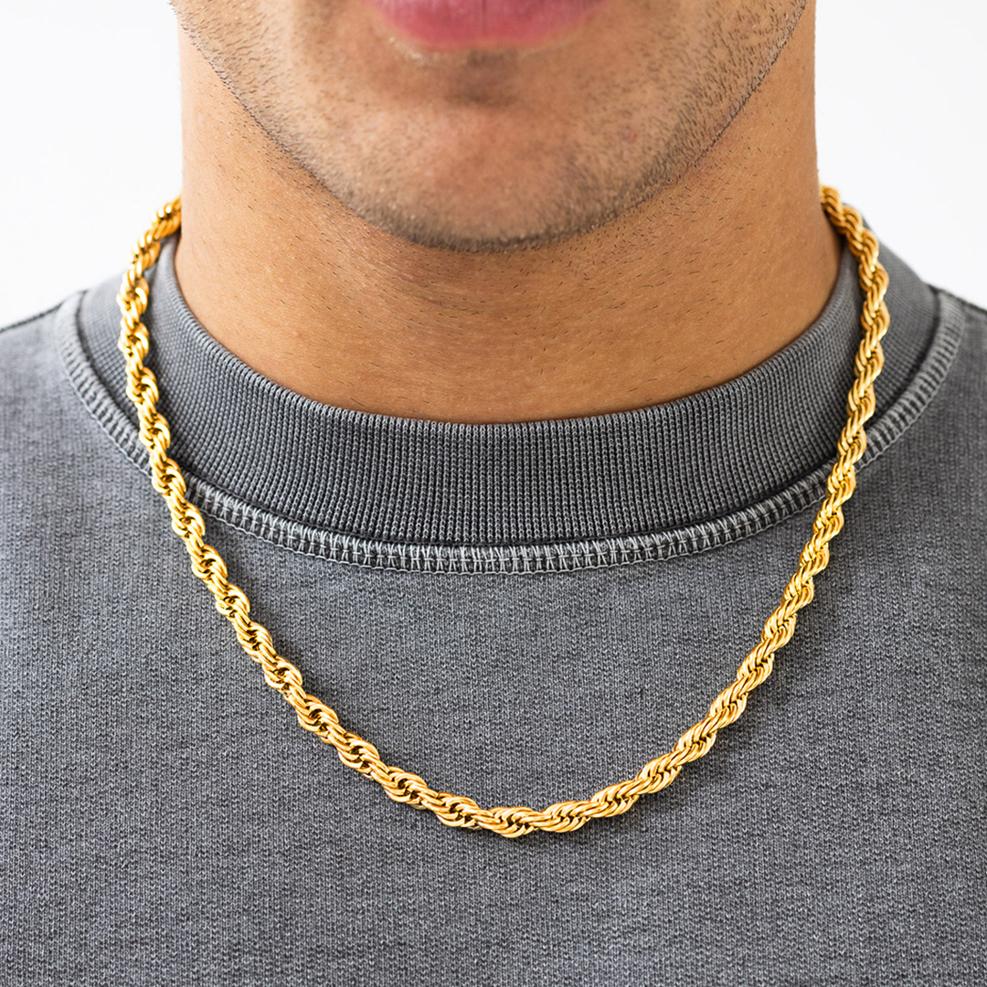 "ROPE" HALSKETTE 6MM (18K GOLD)