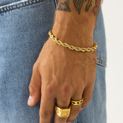 "ROPE" ARMBAND 6MM (18K GOLD)