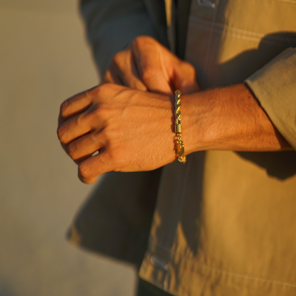 "ROPE" ARMBAND 6MM (18K GOLD)